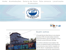 Tablet Screenshot of pousadarecantomaremansa.com.br
